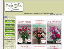 Tablet Screenshot of curlywillow-floral.com